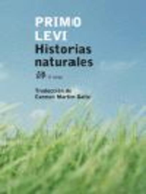 Title details for Historias naturales by Primo Levi - Available